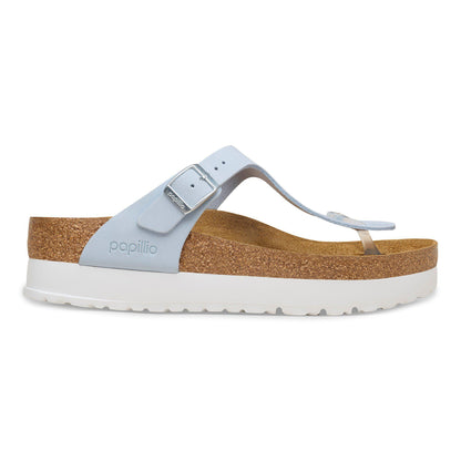 Gizeh Flex Platform Nubuck Leather in Color Baby Blue | Birkenstock