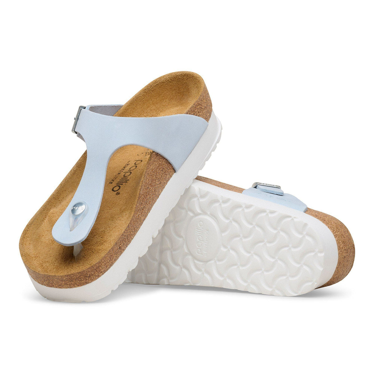 Gizeh Flex Platform Nubuck Leather in Color Baby Blue | Birkenstock