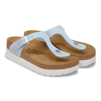 Gizeh Flex Platform Nubuck Leather in Color Baby Blue | Birkenstock