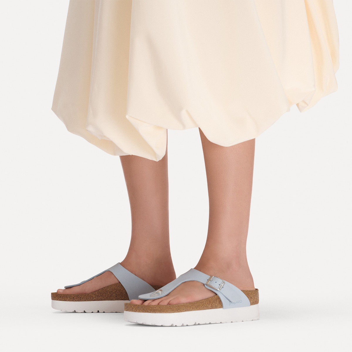 Gizeh Flex Platform Nubuck Leather in Color Baby Blue | Birkenstock