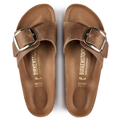 Madrid Big Buckle Oiled Leather in Color Cognac | Birkenstock