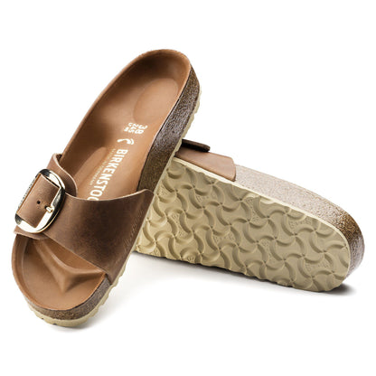 Madrid Big Buckle Oiled Leather in Color Cognac | Birkenstock