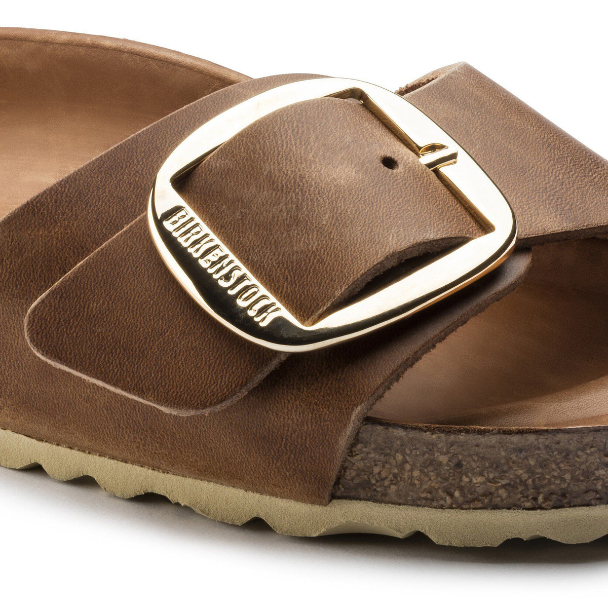 Madrid Big Buckle Oiled Leather in Color Cognac | Birkenstock
