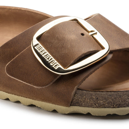 Madrid Big Buckle Oiled Leather in Color Cognac | Birkenstock