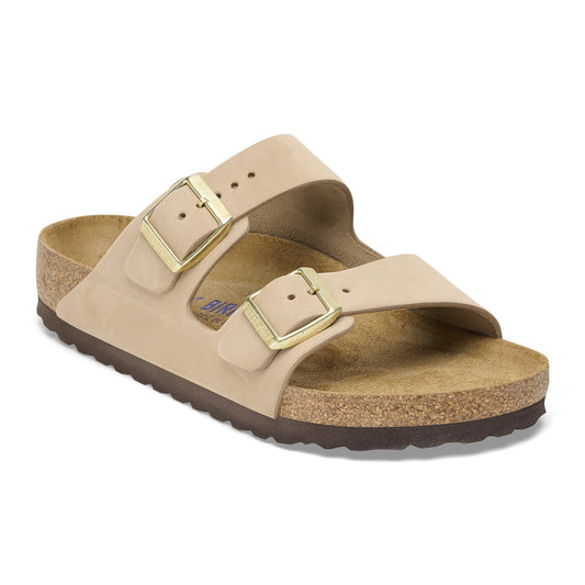 Arizona Soft Footbed Nubuck Leather in Color Sandcastle | Birkenstock