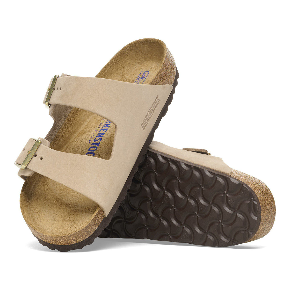 Arizona Soft Footbed Nubuck Leather in Color Sandcastle | Birkenstock