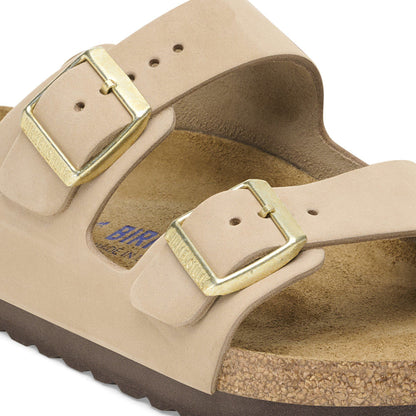 Arizona Soft Footbed Nubuck Leather in Color Sandcastle | Birkenstock