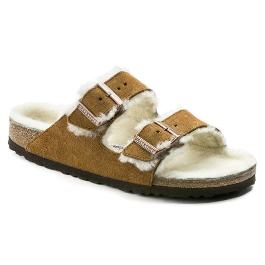 Arizona Shearling Suede Leather in Color Mink | Birkenstock