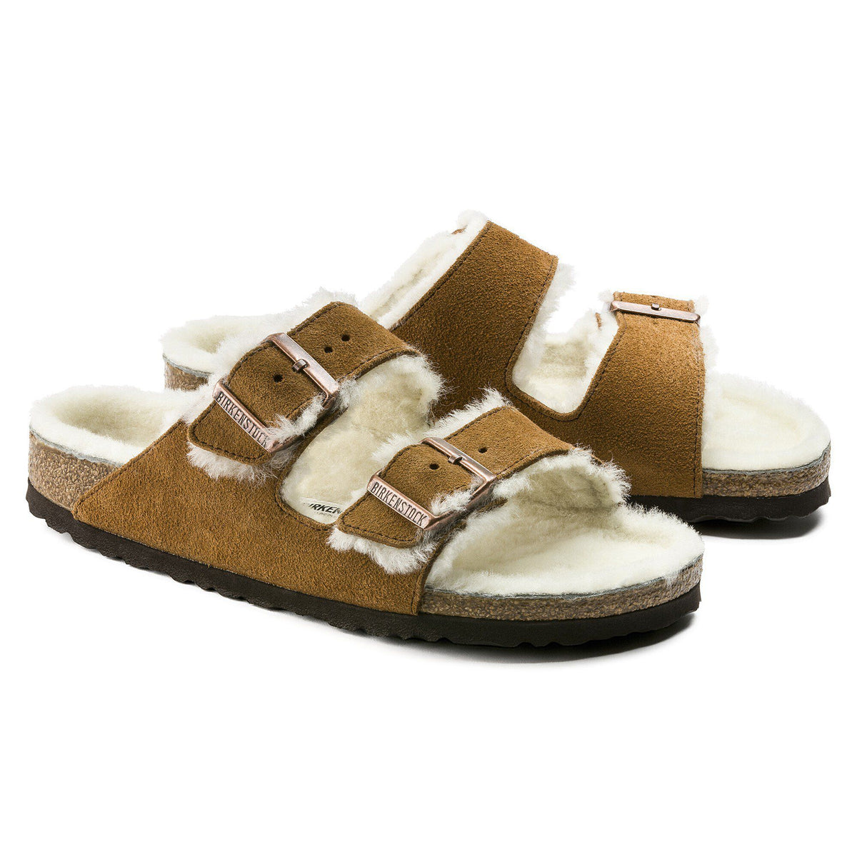 Arizona Shearling Suede Leather in Color Mink | Birkenstock