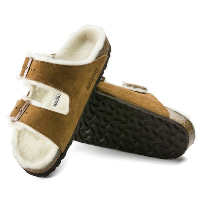 Arizona Shearling Suede Leather in Color Mink | Birkenstock