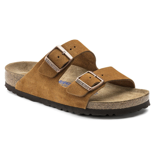 Arizona Soft Footbed Suede Leather in Color Mink | Birkenstock