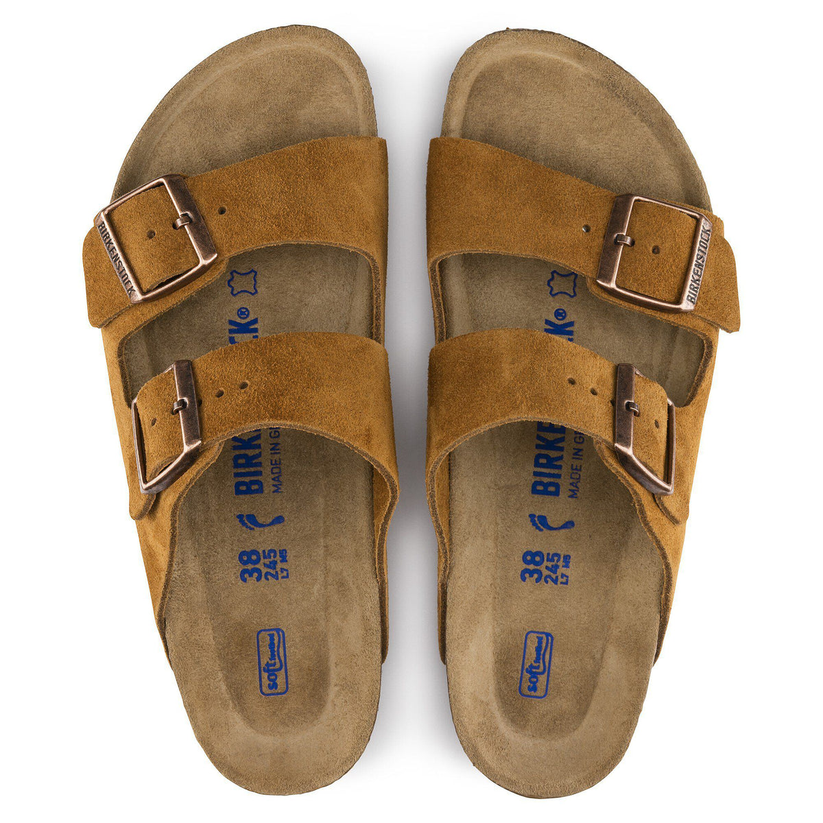Arizona Soft Footbed Suede Leather in Color Mink | Birkenstock