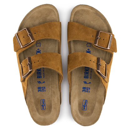 Arizona Soft Footbed Suede Leather in Color Mink | Birkenstock