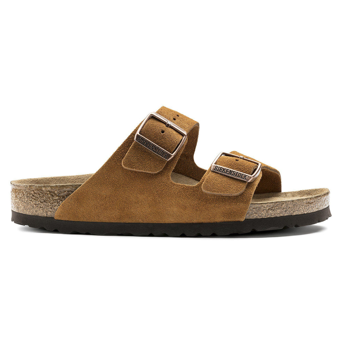 Arizona Soft Footbed Suede Leather in Color Mink | Birkenstock
