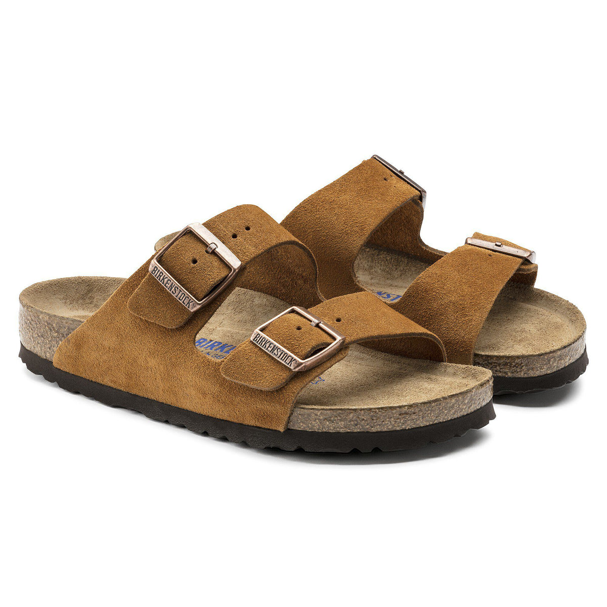 Arizona Soft Footbed Suede Leather in Color Mink | Birkenstock