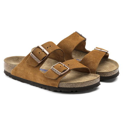 Arizona Soft Footbed Suede Leather in Color Mink | Birkenstock