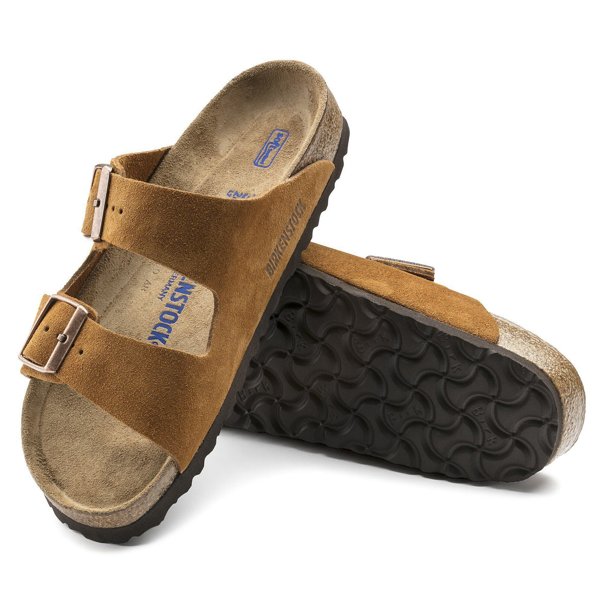 Arizona Soft Footbed Suede Leather in Color Mink | Birkenstock
