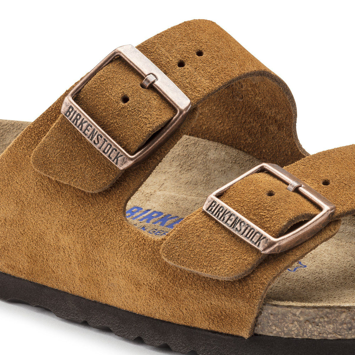 Arizona Soft Footbed Suede Leather in Color Mink | Birkenstock
