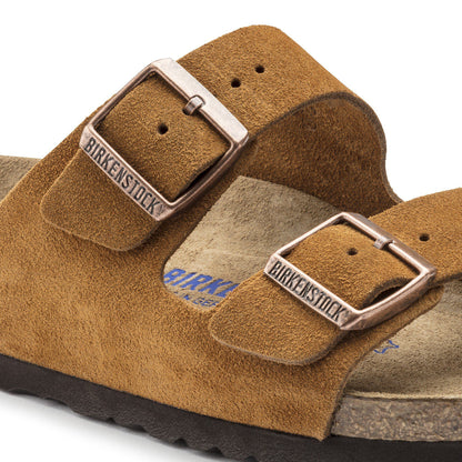 Arizona Soft Footbed Suede Leather in Color Mink | Birkenstock
