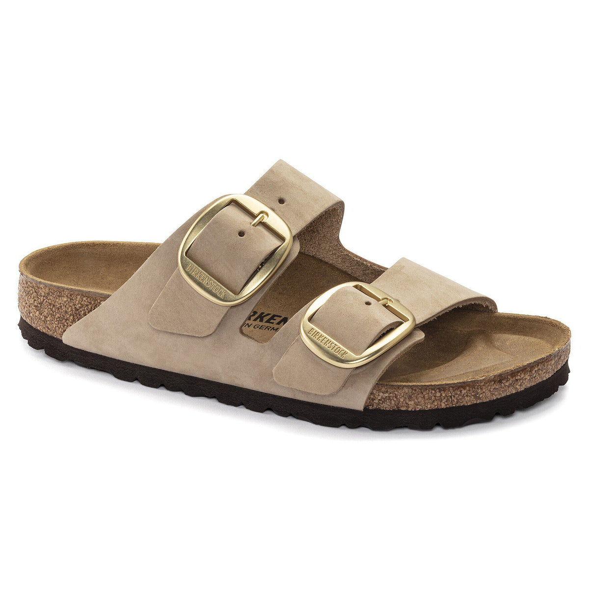 Arizona Big Buckle Nubuck Leather in Color Sandcastle | Birkenstock