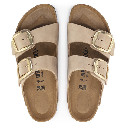 Arizona Big Buckle Nubuck Leather in Color Sandcastle | Birkenstock