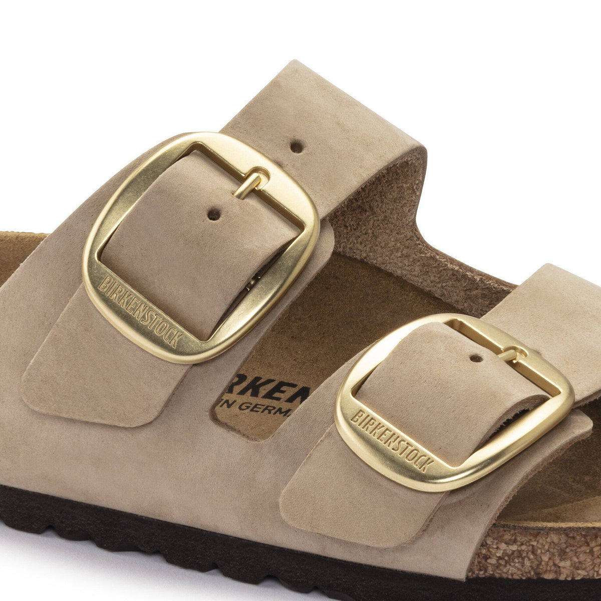 Arizona Big Buckle Nubuck Leather in Color Sandcastle | Birkenstock