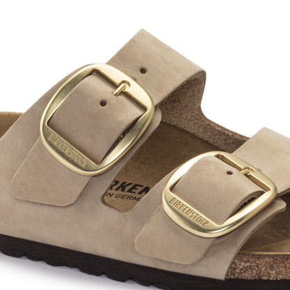 Arizona Big Buckle Nubuck Leather in Color Sandcastle | Birkenstock