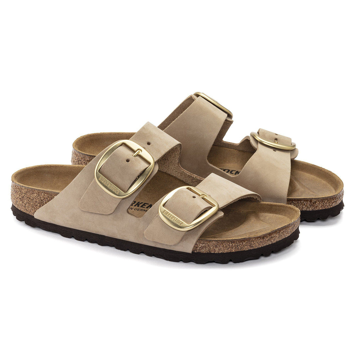 Arizona Big Buckle Nubuck Leather in Color Sandcastle | Birkenstock
