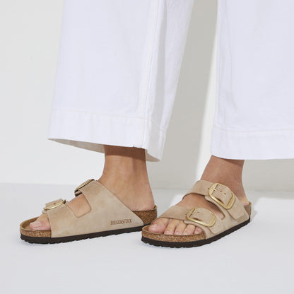 Arizona Big Buckle Nubuck Leather in Color Sandcastle | Birkenstock