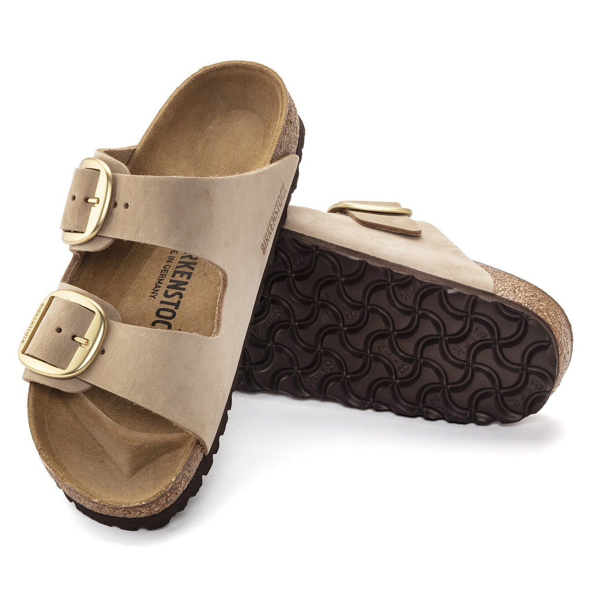 Arizona Big Buckle Nubuck Leather in Color Sandcastle | Birkenstock