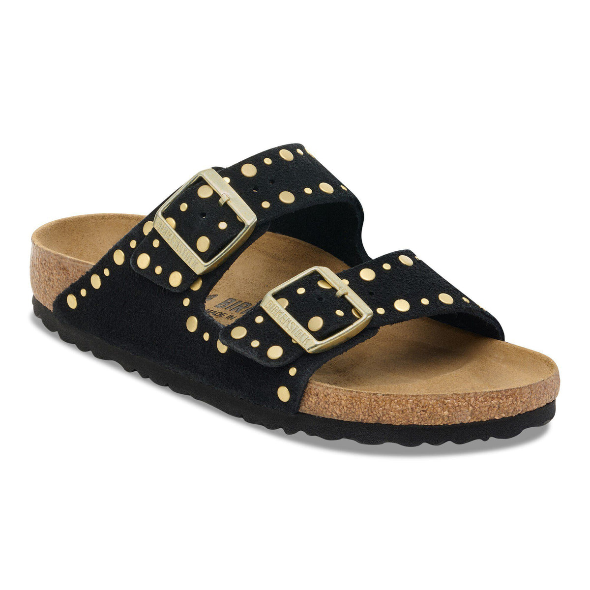 Arizona Rivets Suede Leather in Color Black | Birkenstock