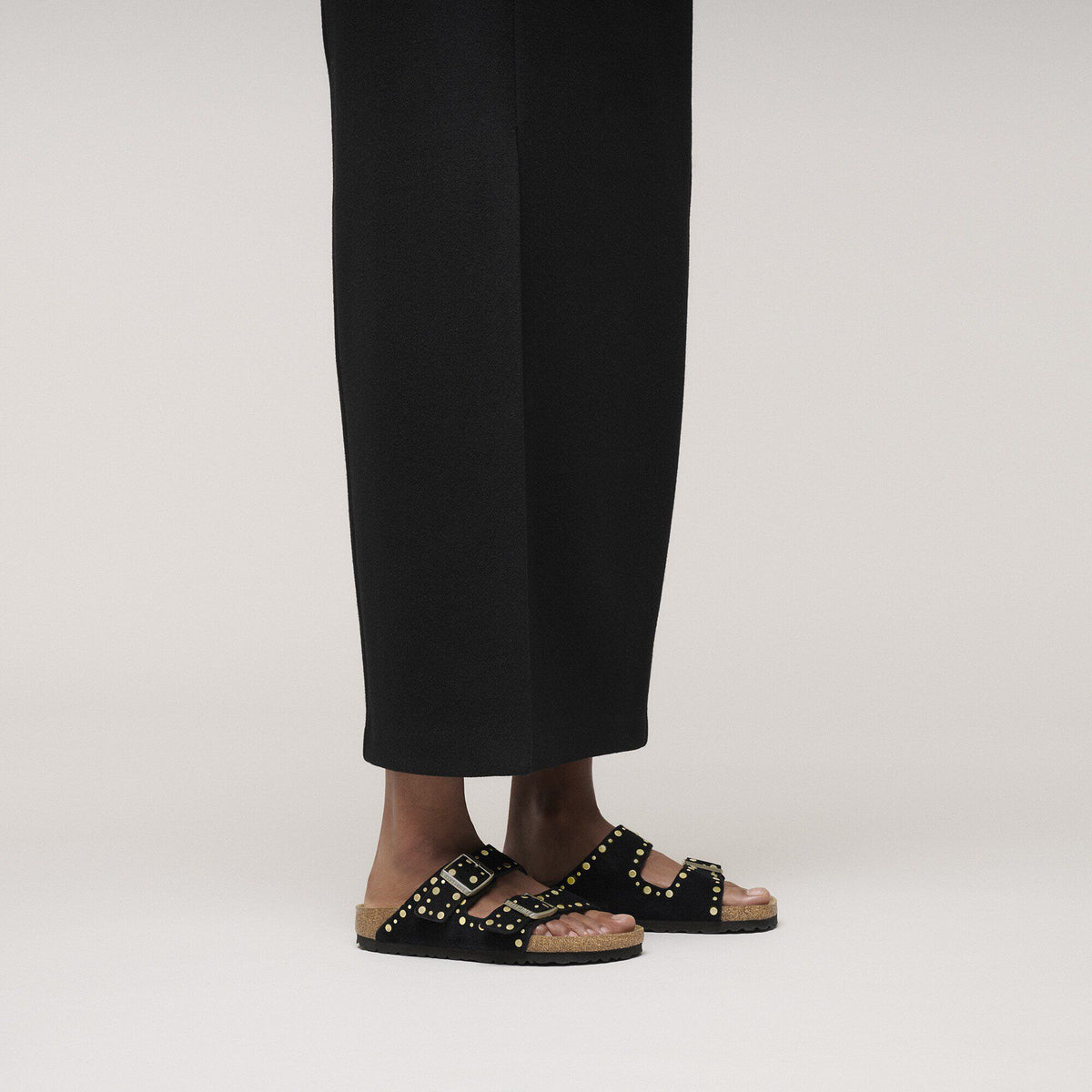 Arizona Rivets Suede Leather in Color Black | Birkenstock