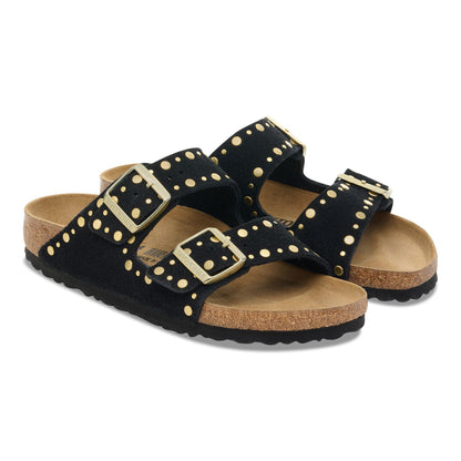Arizona Rivets Suede Leather in Color Black | Birkenstock