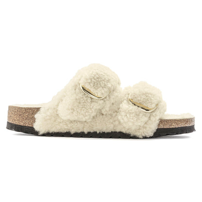 Arizona Big Buckle Shearling in Color Teddy Eggshell | Birkenstock