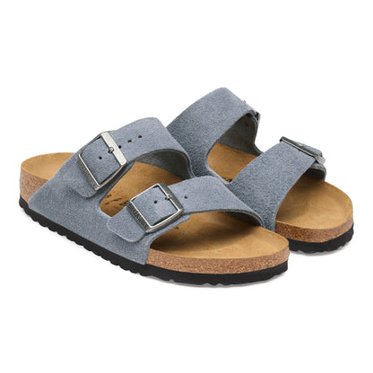 Arizona Suede Leather in Color Stone Blue | Birkenstock