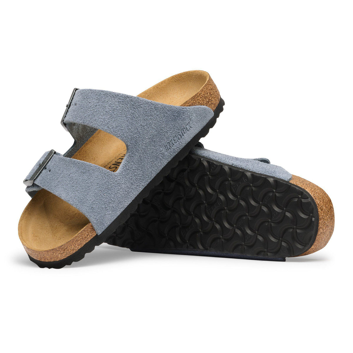 Arizona Suede Leather in Color Stone Blue | Birkenstock