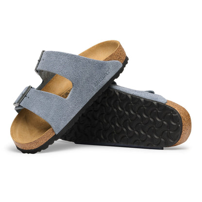 Arizona Suede Leather in Color Stone Blue | Birkenstock