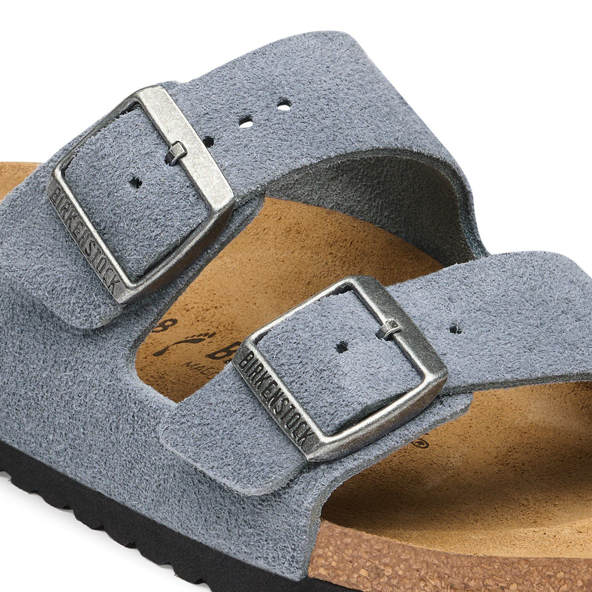Arizona Suede Leather in Color Stone Blue | Birkenstock