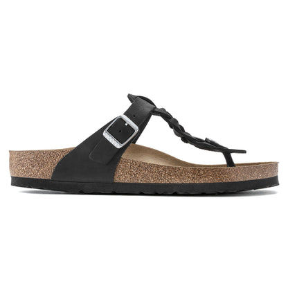 Gizeh Braided Oiled Leather in Color Black | Birkenstock