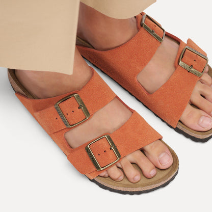 Arizona Suede Leather in Color Dark Rust | Birkenstock