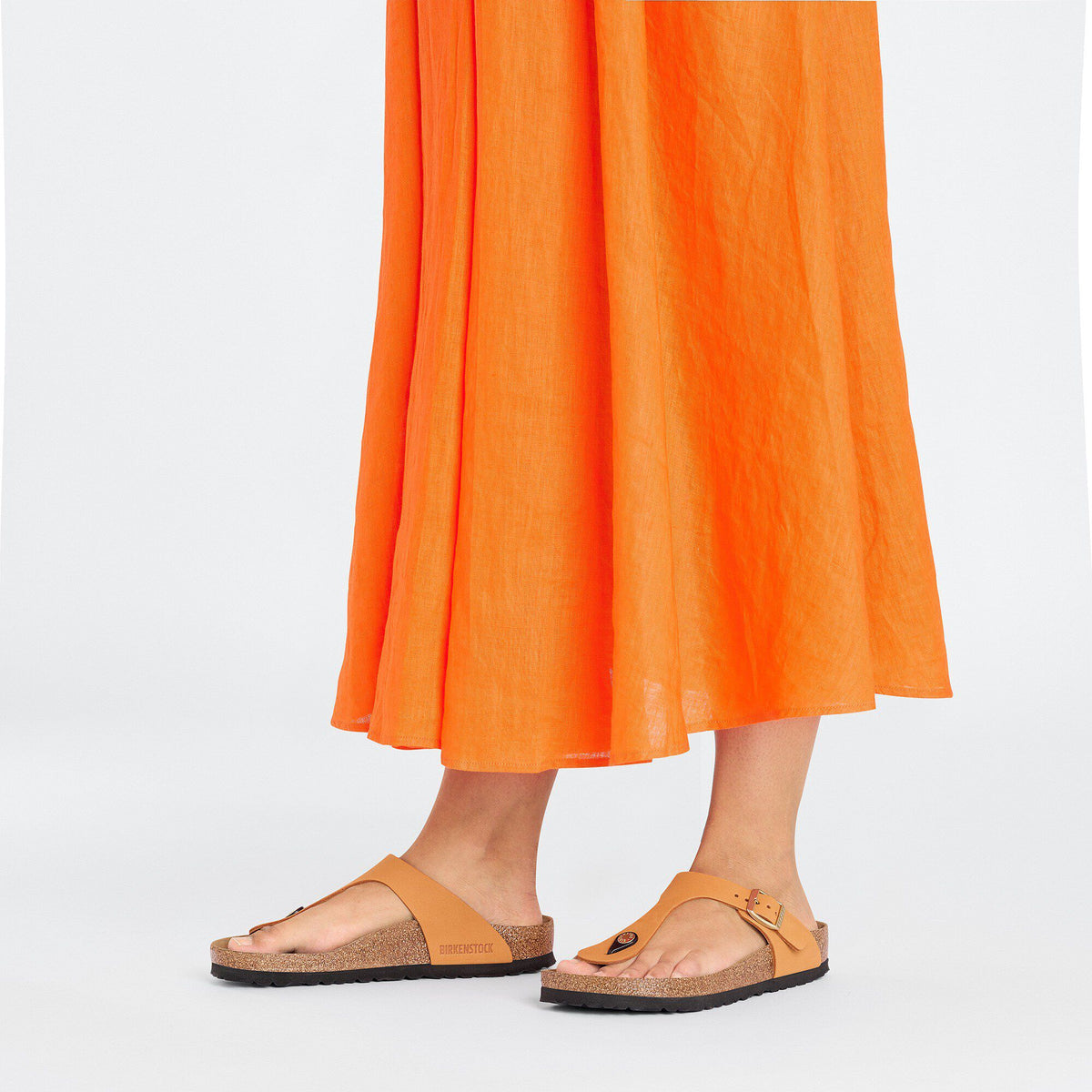Gizeh Nubuck Leather in Color Burnt Orange | Birkenstock