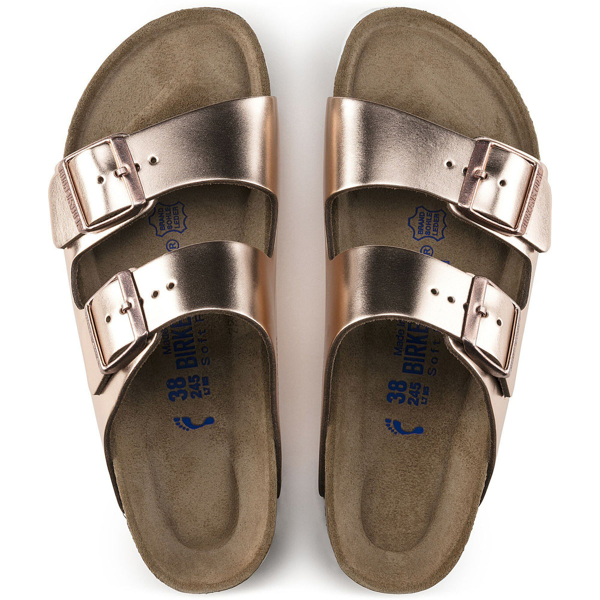 Arizona Soft Footbed Leather in Color Metallic Copper | Birkenstock