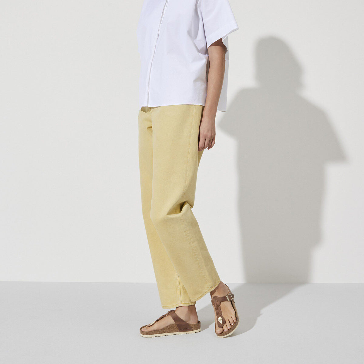 Gizeh Braided Oiled Leather in Color Cognac | Birkenstock