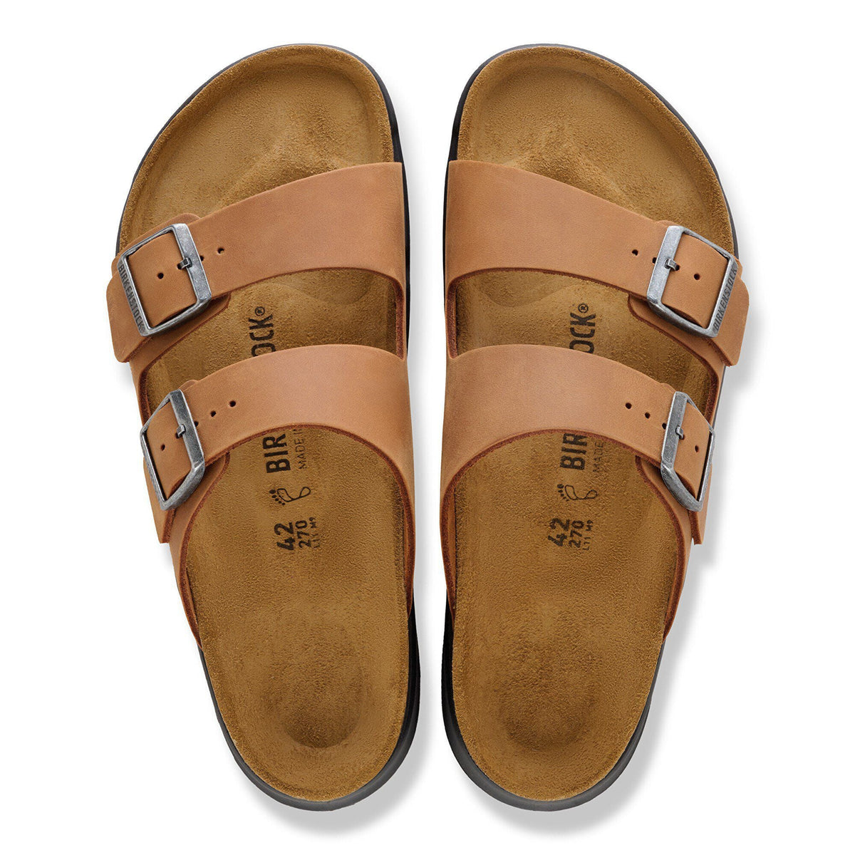 Arizona Crosstown Men Oiled Leather in Color Cognac | Birkenstock