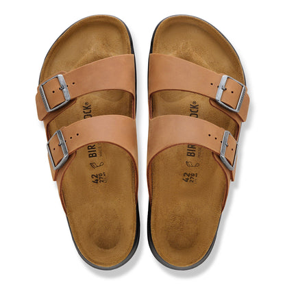 Arizona Crosstown Men Oiled Leather in Color Cognac | Birkenstock