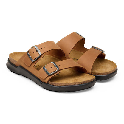 Arizona Crosstown Men Oiled Leather in Color Cognac | Birkenstock
