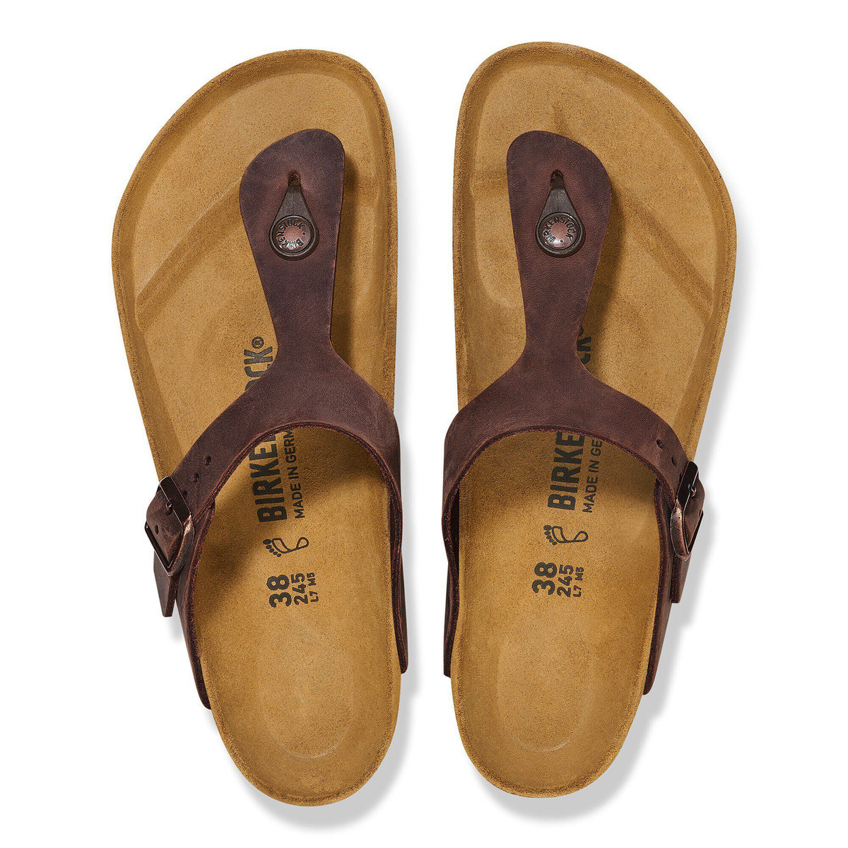 Gizeh Oiled Leather in Color Habana | Birkenstock