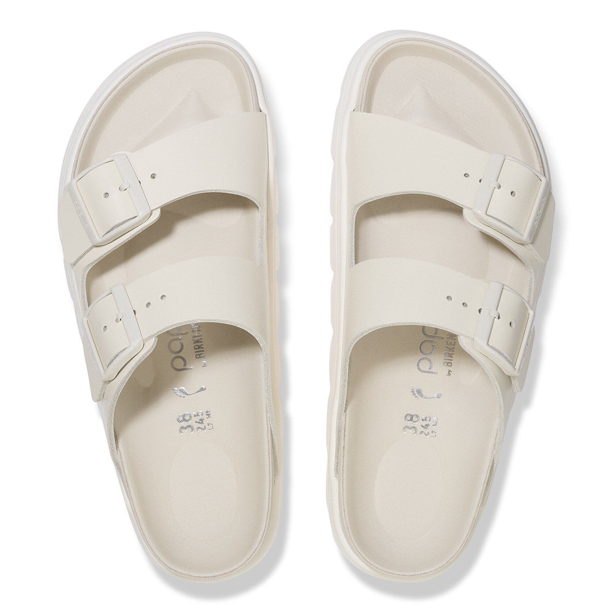 Arizona Chunky Leather in Color Eggshell | Birkenstock