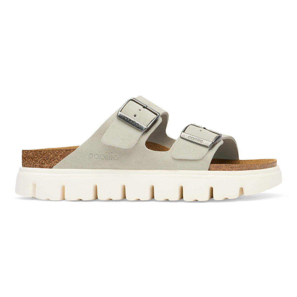 Arizona Chunky Suede Leather in Color Oyster | Birkenstock