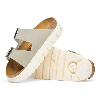 Arizona Chunky Suede Leather in Color Oyster | Birkenstock